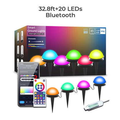 Bluetooth-Controlled Outdoor Ground String Lights