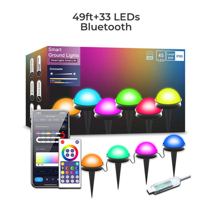 Bluetooth-Controlled Outdoor Ground String Lights