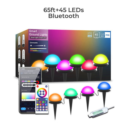 Bluetooth-Controlled Outdoor Ground String Lights