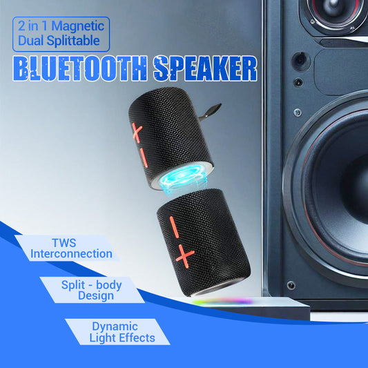🔥Hot Sale🔥2-in-1 Magnetic Dual Splittable Bluetooth Speaker