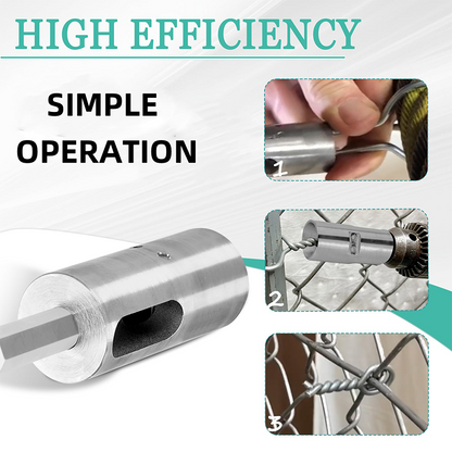 9-Gauge Fence Wire Twister for 3-Jaw Drill Chuck