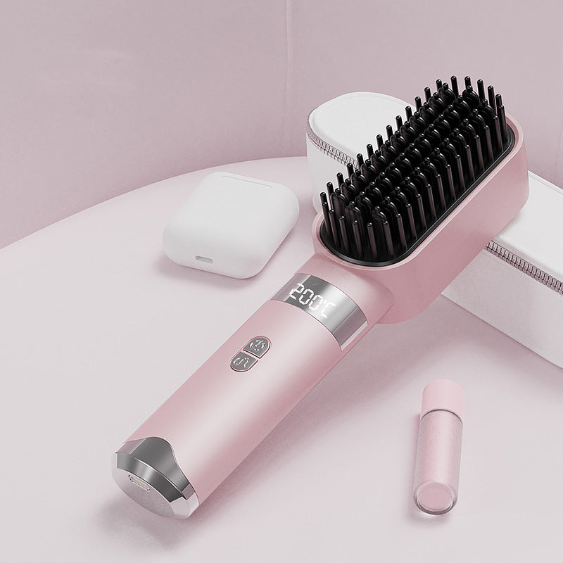 Portable Wireless Charging Hair Straightening Comb