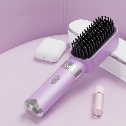 Portable Wireless Charging Hair Straightening Comb
