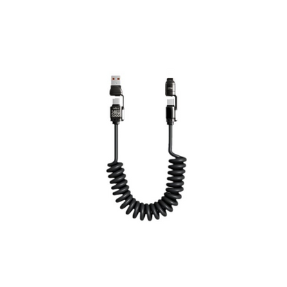 4-In-1 Spring Retractable Fast Charging Cable