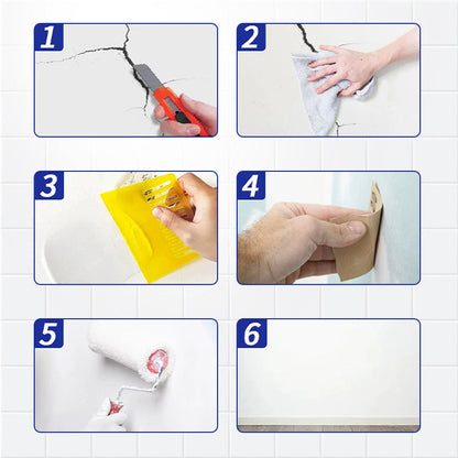 🔧 50% OFF NOW! ✨ Elastic Crack Resistant Wall Repair Paste - Flexible & Waterproof Filler for Interior/Exterior Walls with Easy Application 🏠✨