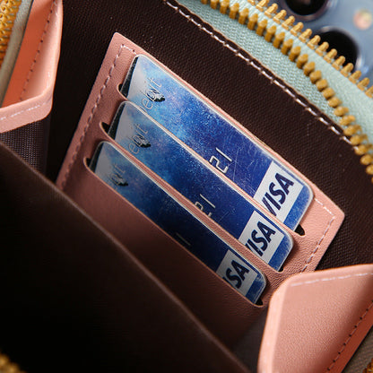 👜50% OFF NOW! Simple And Elegant Women's Touchscreen Crossbody Phone Wallet‑Transparent Window PU Leather Purse, Multi‑Card Slot Shoulder Bag for Daily Shopping Travel