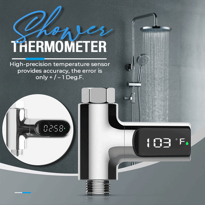 🚿 Digital Shower Thermometer with Color Temperature Alerts