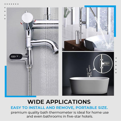 🚿 Digital Shower Thermometer with Color Temperature Alerts