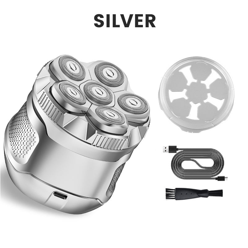 ❄️Summer Deal 50% Off!🔥Rechargeable Head Shaver with 6 Blades – Magnetic Design, IPX6 Washable, Type-C Charging & LED Display
