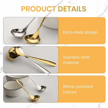Deep Stainless Steel Soup Ladle