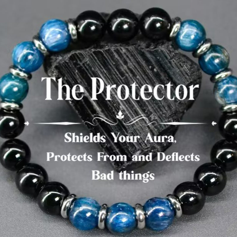 Natural Stone Bead Bracelet – Gradient Color & Energy Design
