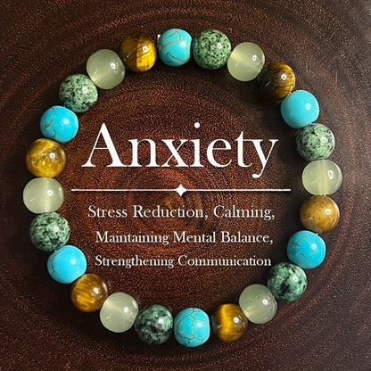 Natural Stone Bead Bracelet – Gradient Color & Energy Design