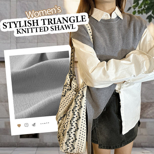 Women's Stylish Triangle Knitted Shawl