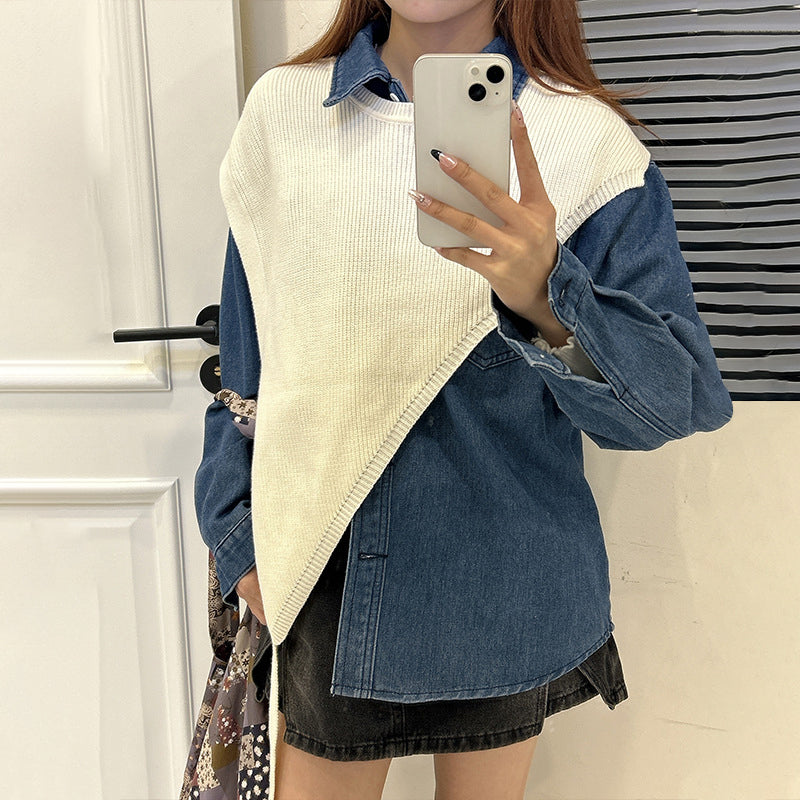 Women's Stylish Triangle Knitted Shawl