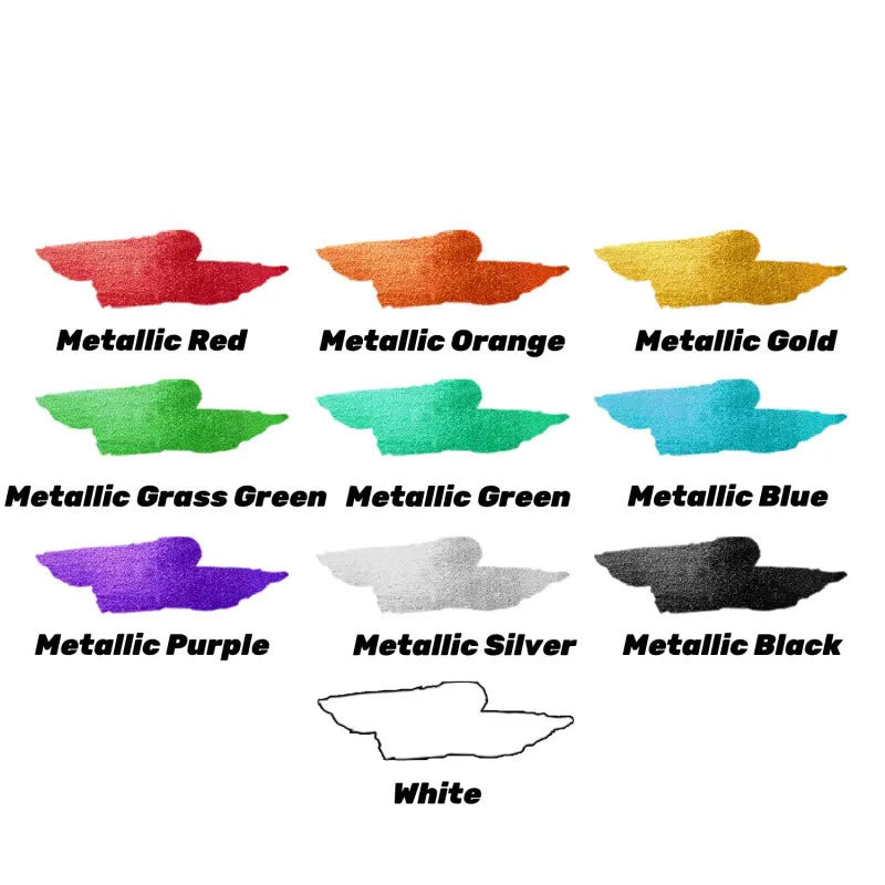 10-Color Temporary Tattoo Markers Set