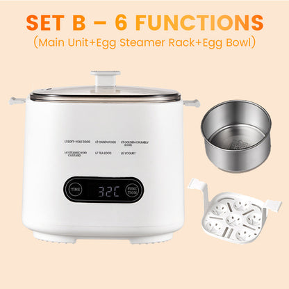 🎁2026 Neues Design🥚✨Mini Multi-Functional Egg Cooker Set with Smart Touch Panel