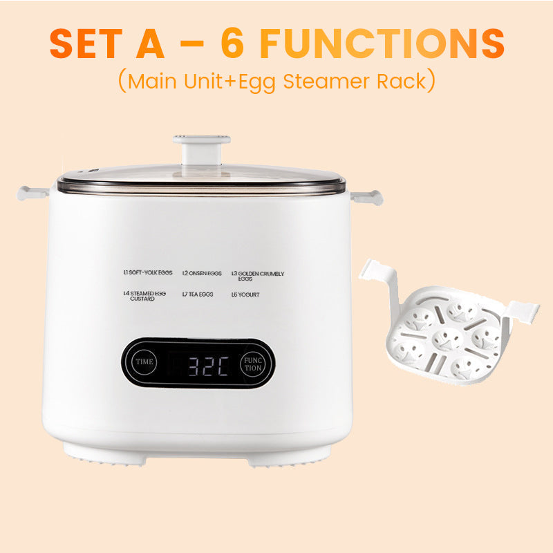 🎁2026 Neues Design🥚✨Mini Multi-Functional Egg Cooker Set with Smart Touch Panel