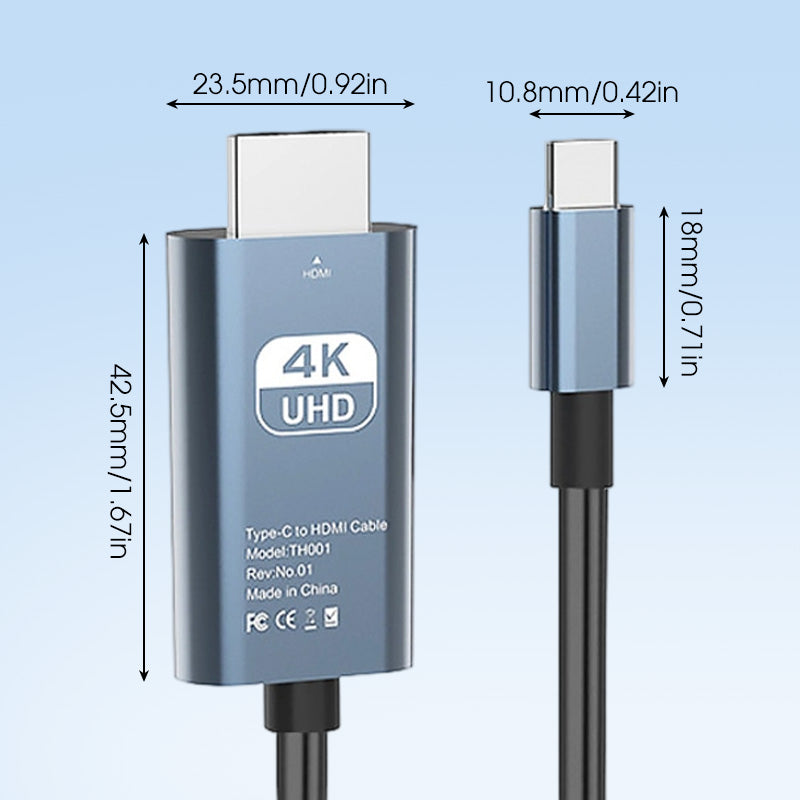 4K HD Type-C to HDMI Display Adapter