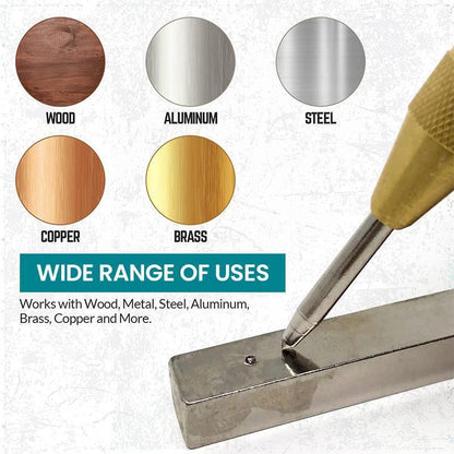 🔘 50% OFF! ⚡ Automatic Center Punch - Precision Marking for Metal/Wood, Spring-Loaded & Adjustable Force 🛠️📏