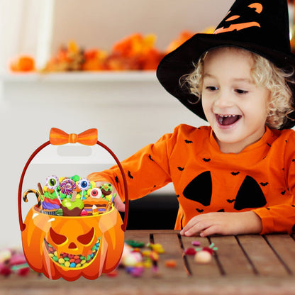 ❄️Summerfresh 50% OFF!🍬20-Pack Pumpkin Halloween Treat Bags – Resealable Clear Party Favour Bags with Handles
