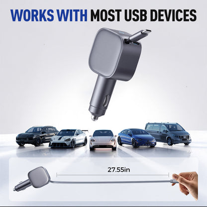 Compact Retractable Car Charger