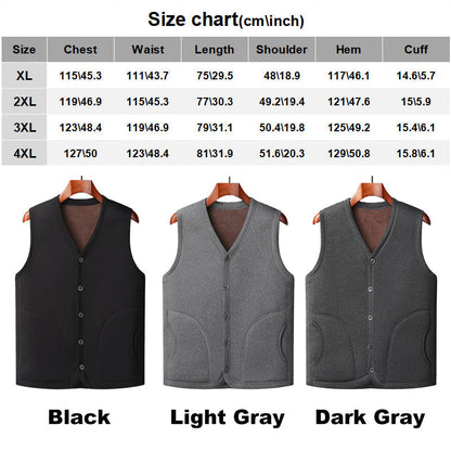 [warm gift] Men’s Winter Fleece Padded Insulation Vest