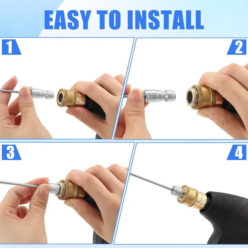 Heavy Duty Hose High-Pressure Washer Spray Nozzle Kit