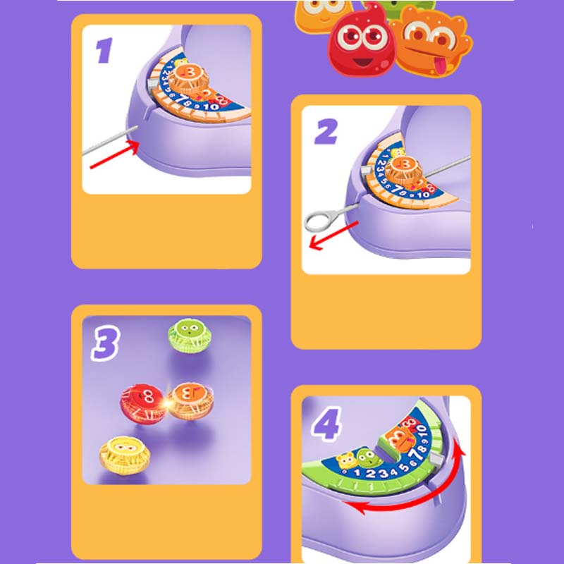 Kids' 4-Player Battle Spinning Top Toy Set