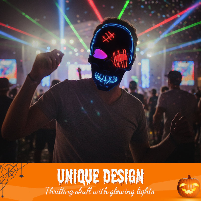💀 LAST DAY SALE 50% OFF 🔥 Halloween LED Skull Mask -👏Most Popular in 2025!