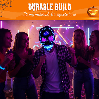 💀 LAST DAY SALE 50% OFF 🔥 Halloween LED Skull Mask -👏Most Popular in 2025!
