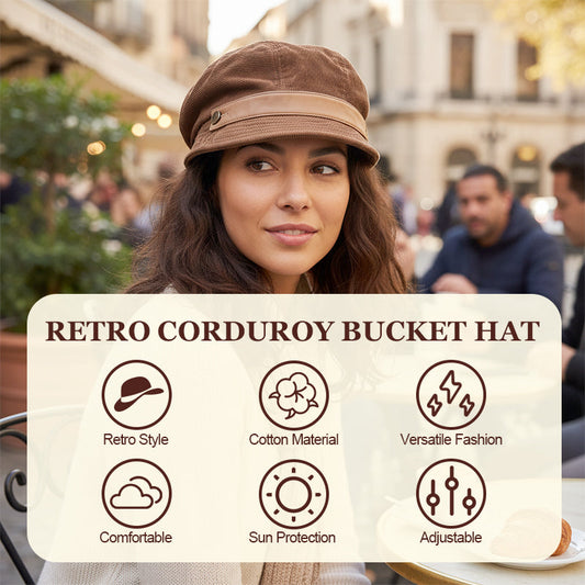 Retro Corduroy Bucket Hat