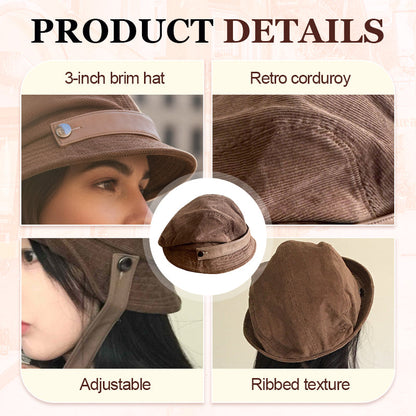 Retro Corduroy Bucket Hat