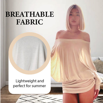 Chic Off Shoulder Pleated Dress