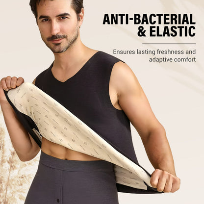 Men's Seamless Solid Color Thermal Vest