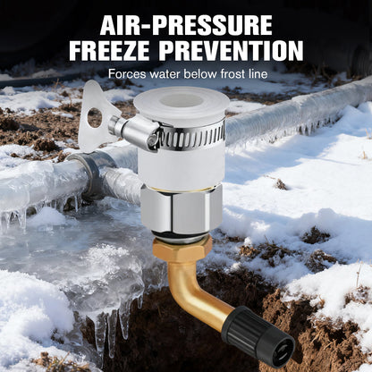 Universal Quick-Connect Anti-Freeze Air Valve for Taps
