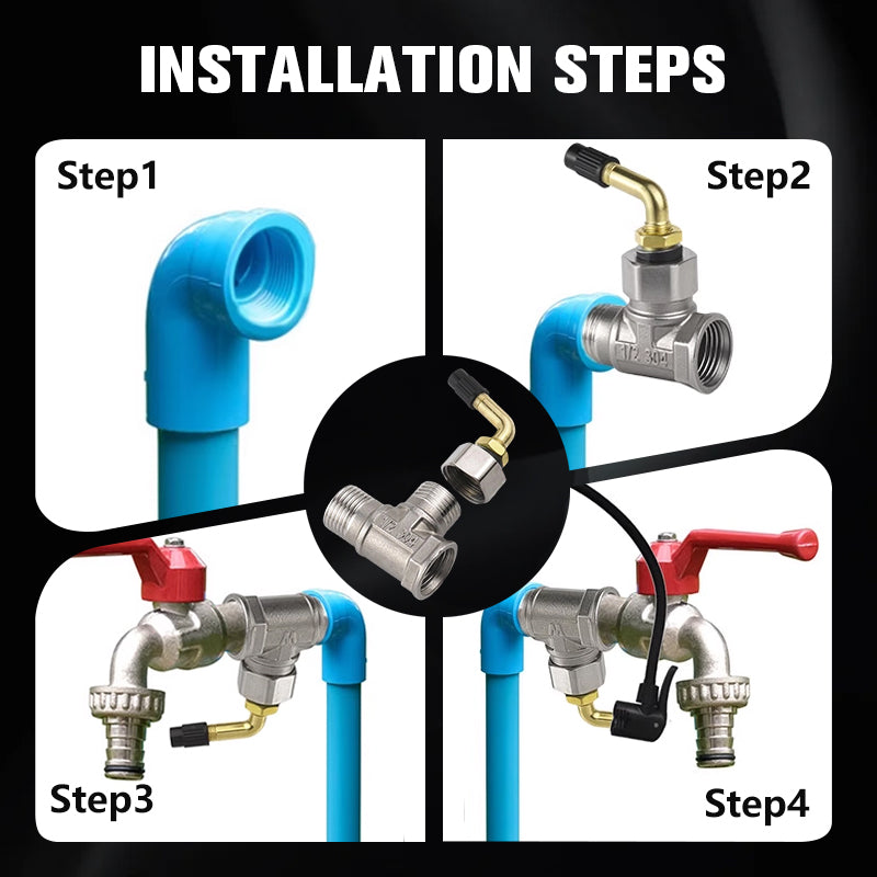 Universal Quick-Connect Anti-Freeze Air Valve for Taps