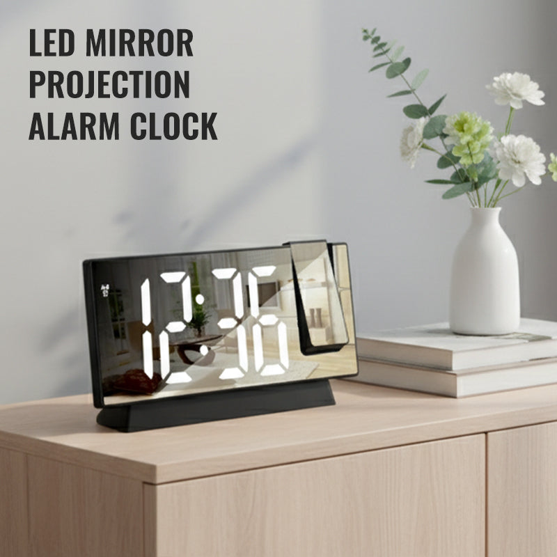 LED Mirror Projection Alarm Clock