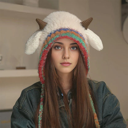 💖LAST DAY PROMOTION - 50%OFF 💖 Plush lamb-shaped hat and cute earmuffs