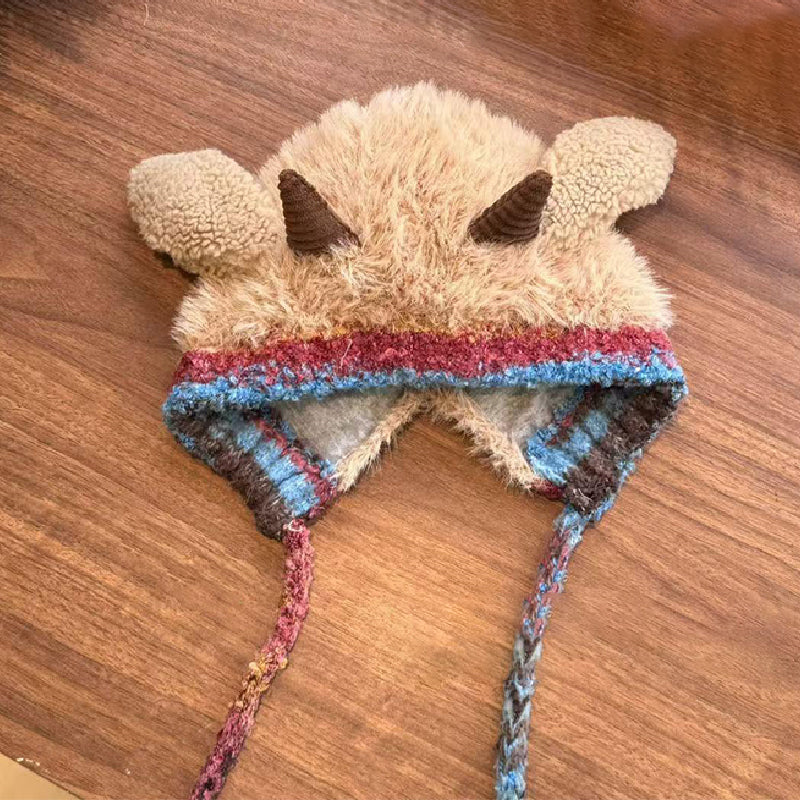 💖LAST DAY PROMOTION - 50%OFF 💖 Plush lamb-shaped hat and cute earmuffs