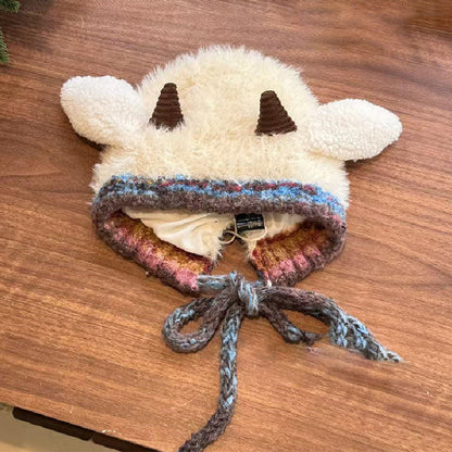 💖LAST DAY PROMOTION - 50%OFF 💖 Plush lamb-shaped hat and cute earmuffs