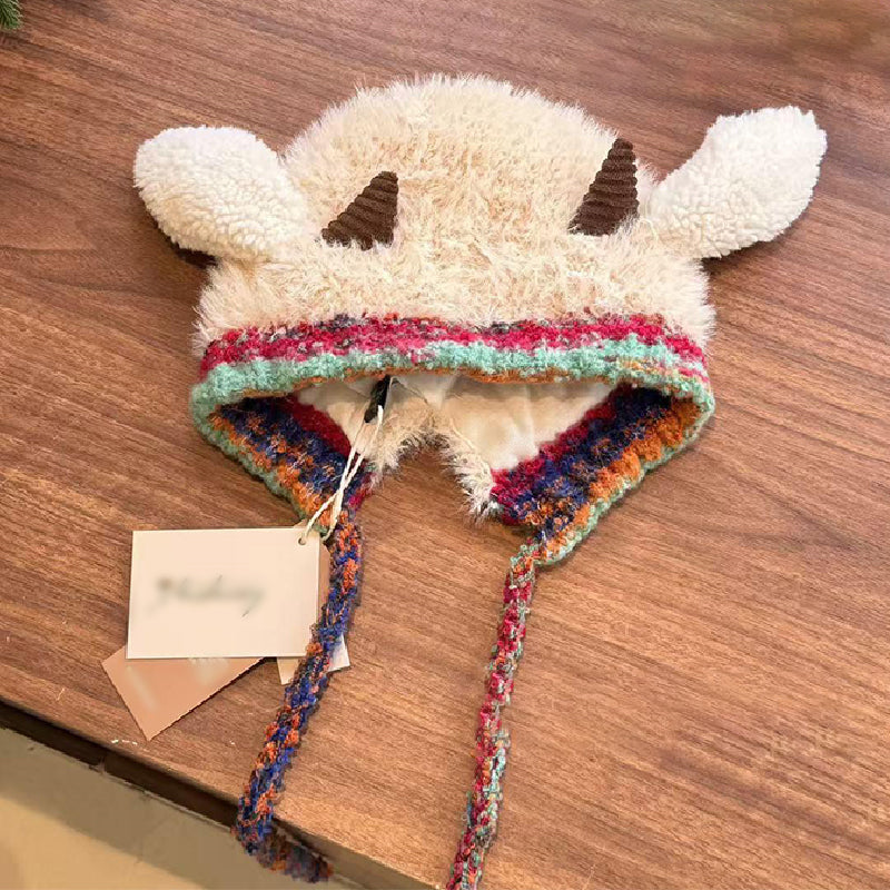 💖LAST DAY PROMOTION - 50%OFF 💖 Plush lamb-shaped hat and cute earmuffs