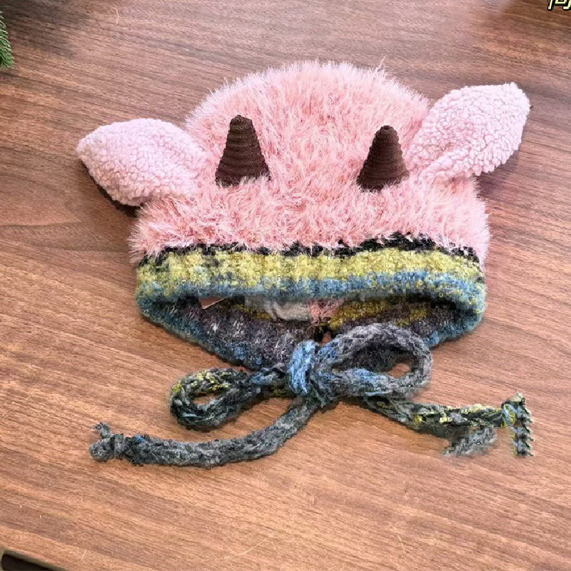💖LAST DAY PROMOTION - 50%OFF 💖 Plush lamb-shaped hat and cute earmuffs