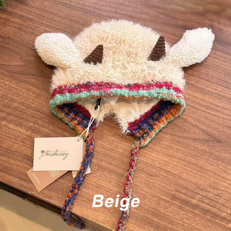 💖LAST DAY PROMOTION - 50%OFF 💖 Plush lamb-shaped hat and cute earmuffs