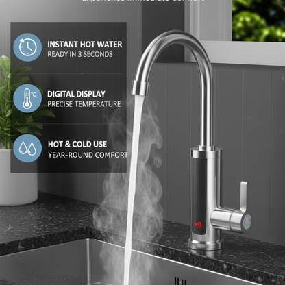 ⏰ Limited-Time 40% Off · Heats Up in 3 Seconds 🥰 Dual-Temperature Electric Faucet | Kitchen's Fast-Heating Wonder for Dishwashing & Prep ✨