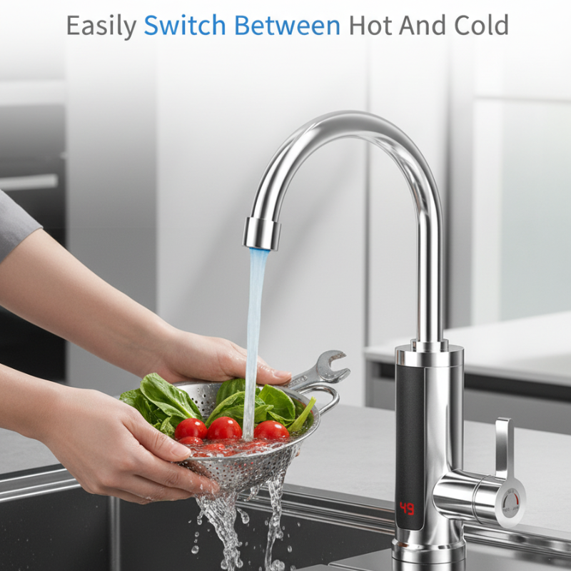 ⏰ Limited-Time 40% Off · Heats Up in 3 Seconds 🥰 Dual-Temperature Electric Faucet | Kitchen's Fast-Heating Wonder for Dishwashing & Prep ✨