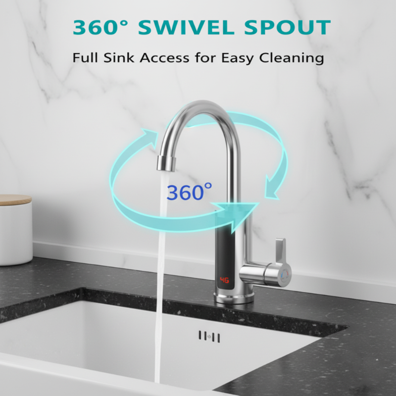 ⏰ Limited-Time 40% Off · Heats Up in 3 Seconds 🥰 Dual-Temperature Electric Faucet | Kitchen's Fast-Heating Wonder for Dishwashing & Prep ✨