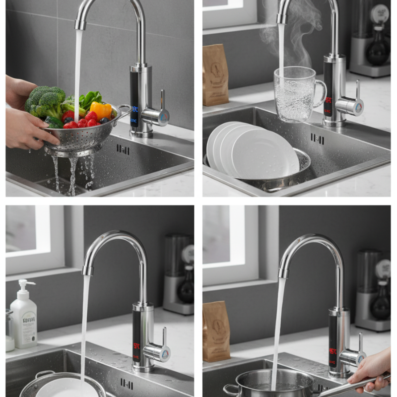 ⏰ Limited-Time 40% Off · Heats Up in 3 Seconds 🥰 Dual-Temperature Electric Faucet | Kitchen's Fast-Heating Wonder for Dishwashing & Prep ✨