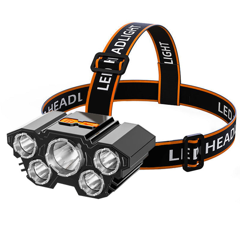 5-LED Rechargeable Headlamp with 3 Modes