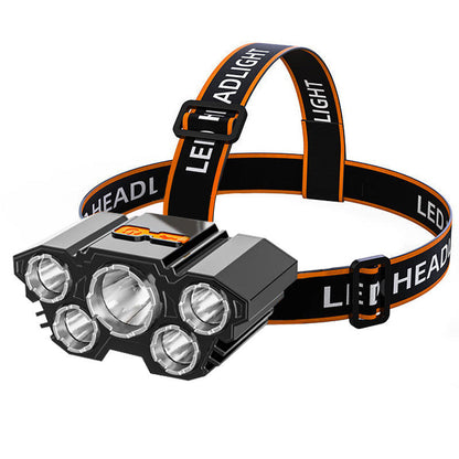 5-LED Rechargeable Headlamp with 3 Modes