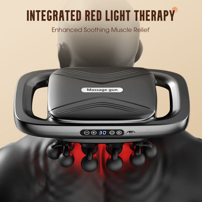 🔥Limited-time offer-Smart Multi-Head Massage Gun with Red Light